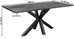 SAM&reg; Esstisch Baumkante massiv Akazie nussbaum 200 x 100 schwarz SPYRO - Braun