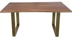 SIT M&ouml;bel Esstisch mit Baumkante | 26 mm Platte Akazie nussbaumfarbig |...