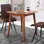 WOHNLING Esszimmertisch WL5.571 Sheesham 80x78x80 cm Massivholz Tisch Designer