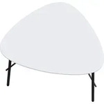 Paperflow Beistelltisch Lazy TBL60.01.13 50x60cm sw/ws