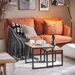 SoBuy FBT42-N Couchtisch 2er set Satztisch Sofatisch Kaffeetisch Beistelltisch -