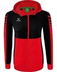 Erima Six Wings Trainingsjacke mit Kapuze Rot/Schwarz - Rot - 34