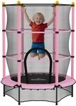 HOMCOM Kinder Trampolin &Oslash;140 cm, Trampolin f&uuml;r Kinder 3-10 Jahre, Rosa