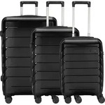 d&n Travel Line 4100 4 Rollen Kofferset 3-teilig - Schwarz