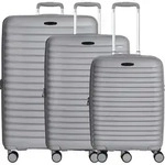 d&n Travel Line 4500 4 Rollen Kofferset 3-teilig mit Dehnfalte - Grau