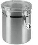 METALTEX Vorratsdose mit Acryldeckel 1Liter &Oslash;11,8cmx12cm - Silber