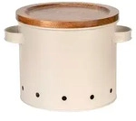 WENKO Aufbewahrungsdose Mod. Aria 3,8 Liter, Metalldose mit Akazienholz-Deckel,...