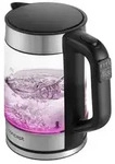 Concept RK4067, 1,7 l, 2200 W, Schwarz, Transparent, Glas, Edelstahl, Regelbare