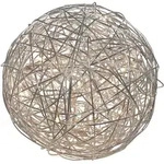 Star Trading LED-Kugel Trassel 3D Aluminium &Oslash;30cm silber, Silber, IP44, 50