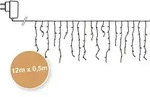 ECD Germany LED Lichtervorhang 12m, 360 LEDs Warmwei&szlig; Eiszapfen Lichterkette...