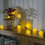 Konstsmide LED Dekolichterkette Ananas Innen 210 cm warmwei&szlig; - Gelb