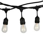 Lichterkette f&uuml;r den Au&szlig;enbereich, L 15 m, VT-713 - Schwarz