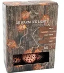 Lichterkette mit Kupfer Kugeln - 100 cm / 10 LED Kugeln - warmwei&szlig; / Timer -...