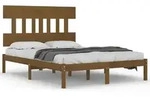 vidaXL Massivholzbett Honigbraun 200x200 cm - Braun