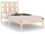 vidaXL Massivholzbett ohne Matratze 90x200 Kiefernholz - Braun