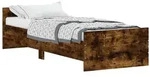 vidaXL Bettgestell ohne Matratze R&auml;uchereiche 75x190 cm Holzwerkstoff - Braun