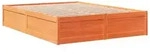 vidaXL Massivholzbett ohne Matratze Wachsbraun 140x190 cm Kiefernholz - Braun