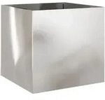 vidaXL Pflanzk&uuml;bel Silbern 49x47x46 cm Edelstahl - Silber