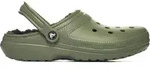 Crocs Classic Lined Uni Clogs mit Futter Moosgr&uuml;n (Moss/Multi), 203591-3WP - Gr&uuml;n -