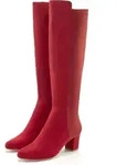 LASCANA Stiefel Stiefelette, Langer Stiefel rot Gr&ouml;&szlig;e 35 - Rot - 35