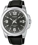Casio Herren Armbanduhr MTP-1314PL-8AVEF analog mit Lederband schwarz -