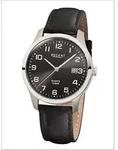 REGENT F932 Herrenuhr Titanuhr mit Lederarmband
