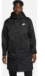 Nike M Nk Club Stadium Parka Black/White S - Schwarz/Wei&szlig; - S