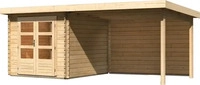 Karibu 9305, Karibu Gartenhaus Blockbohlenhaus Ger&auml;tehaus Bastrup 4 im Set mit