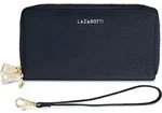 Lazarotti Geldb&ouml;rse Bologna Leather Double Zip Around Wallet Navy dunkelblau -