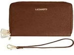 Lazarotti Geldb&ouml;rse Bologna Leather Double Zip Around Wallet Brown braun - Braun