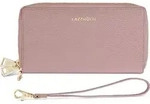 Lazarotti Geldb&ouml;rse Bologna Leather Double Zip Around Wallet Rose rosa - Rosa