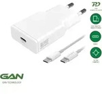 4smarts Netzladeger&auml;t PDPlug Slim 20W GaN 1C und USB-C Kabel 1,5m wei&szlig; - Wei&szlig;