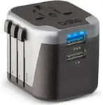 SBS Universal-Reiseadapter 12W (EU/UK/US/AUS-Stecker) - Schwarz
