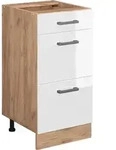 K&uuml;chenunterschrank Vicco R-Line Wei&szlig; Hochglanz 40 cm mit Schubladen, ohne