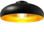 Deckenlampe Schwarz Gold E27 Deckenleuchte Metall Industrielampe - Schwarz
