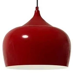 H&auml;ngelampe | Kreis | Deckenlampe Metall Rot Pendelleuchte - Rot