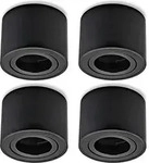 Aufbaustrahler Flach 50mm Alu 230V 4x Aufbauspots schwarz rund Deckenleuchte -