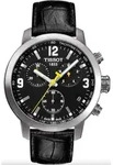Tissot PRC 200 Chronograph 42 mm schwarzes Zifferblatt Quarz - Schwarz