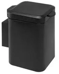 bremermann eckiger Wand-Kosmetikeimer 3 Liter inkl. Wandhalterung zum Kleben...