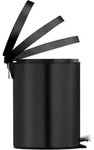 Tritt-M&uuml;lleimer 5 Liter - Schwarz - Schwarz