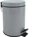 MSV Bad/Toiletten-Treteimer - grau - 3 Liter - 17 x 25 cm - Grau