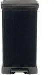 CURVER Decobin Rechteckiger Abfalleimer - 50 L - Carbon Black - Schwarz