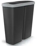 MONZANA M&uuml;lleimer mit Deckel Schwarz Anthrazit - Grau