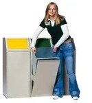 Wertstoffsammelger&auml;t - station&auml;r - 39 l - 750 x 400 x 400 mm (H x B x T) -...