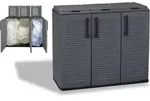 M&uuml;lltrennsystem 3Fach M&uuml;lltonnenbox 3 F&auml;cher M&uuml;llsackst&auml;nder mit Deckel 3er