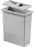 Hailo Inneneimer 1075989 mit Deckel hellgrau 320x156x350 mm 2 Henkel -...