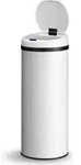 Juskys Automatik M&uuml;lleimer mit Sensor 50L f&uuml;r K&uuml;che - elektrischer Deckel - Wei&szlig;