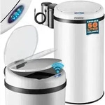 MONZANA&reg; M&uuml;lleimer K&uuml;che mit Sensor Leise 50L Edelstahl USB Ladekabel Deckel