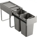 SVITA EM2x14 Einbaum&uuml;lleimer 28L (2x14L) 2 F&auml;cher mit Deckel M&uuml;lltrennsystem...