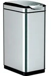 Modern designter Abfallsammler aus geb&uuml;rstetem Edelstahl | 30 Liter,